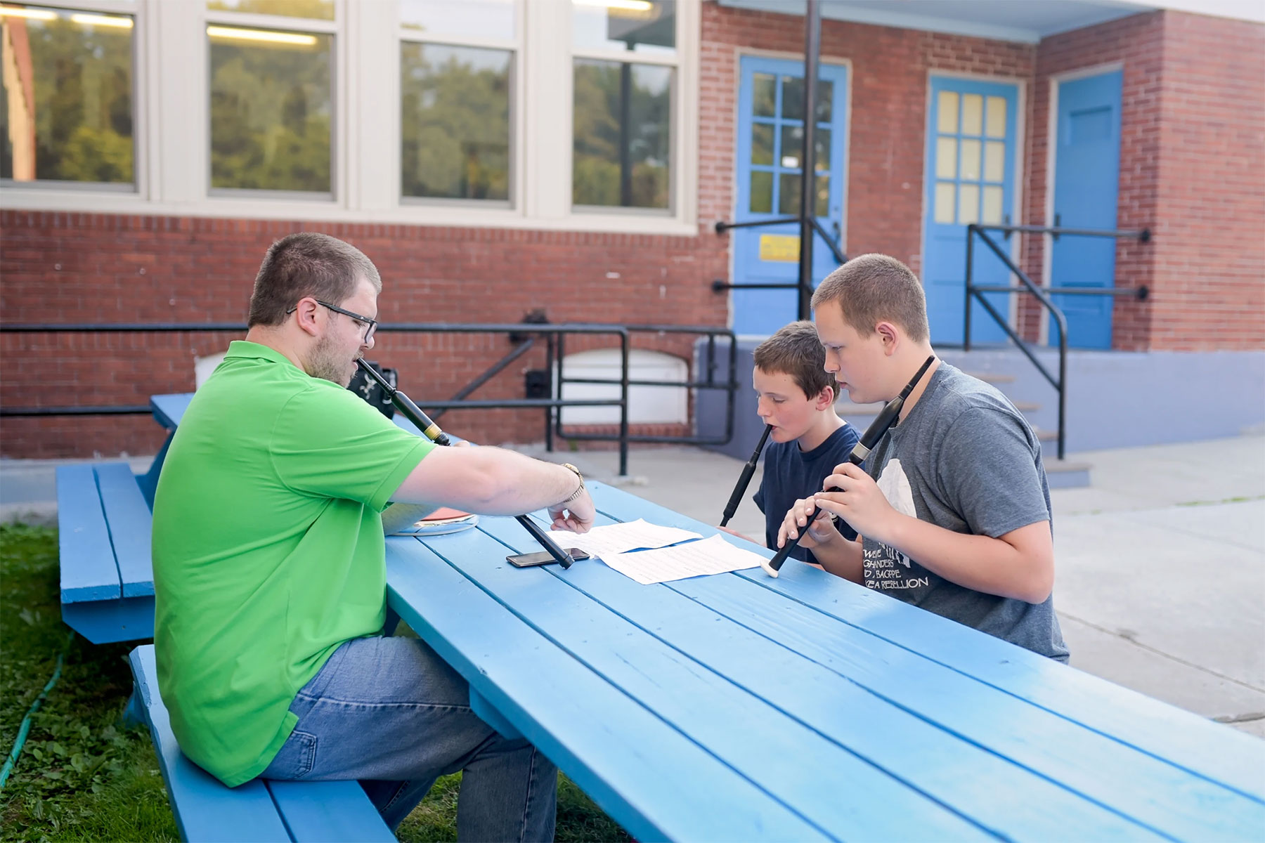 Young Bagpipe Students